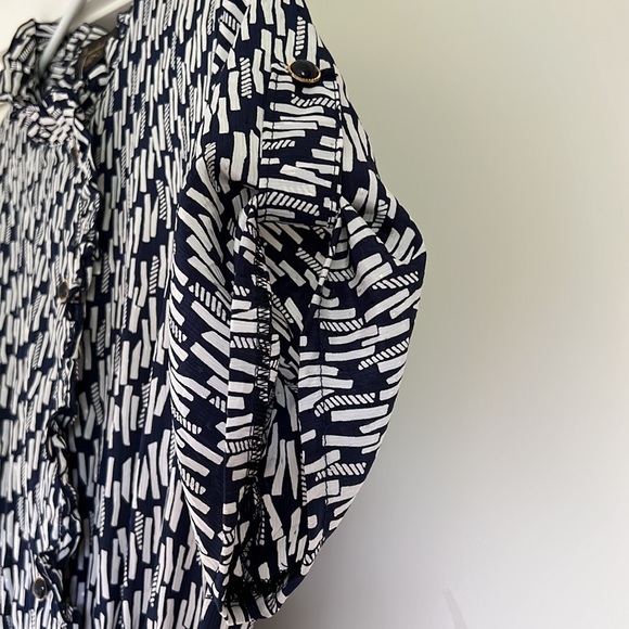 Reworked Navy and White Vintage Dress - Picture 3 of 7